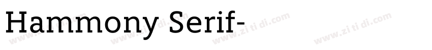 Hammony Serif字体转换